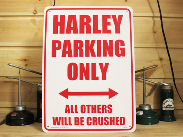 看板/プラサインボード ハーレー専用駐車場 Harley Parking Only