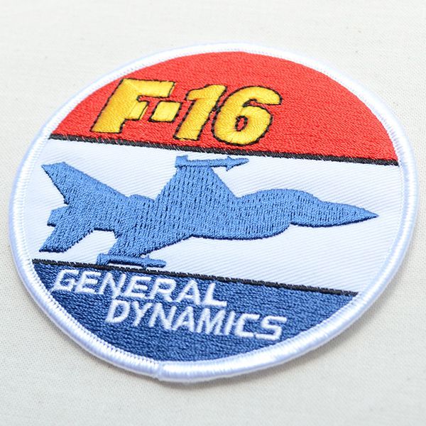 画像2: ミリタリーワッペン F-16 General Dynamics 戦闘機 アメリカ空軍 ラウンド *メール便可