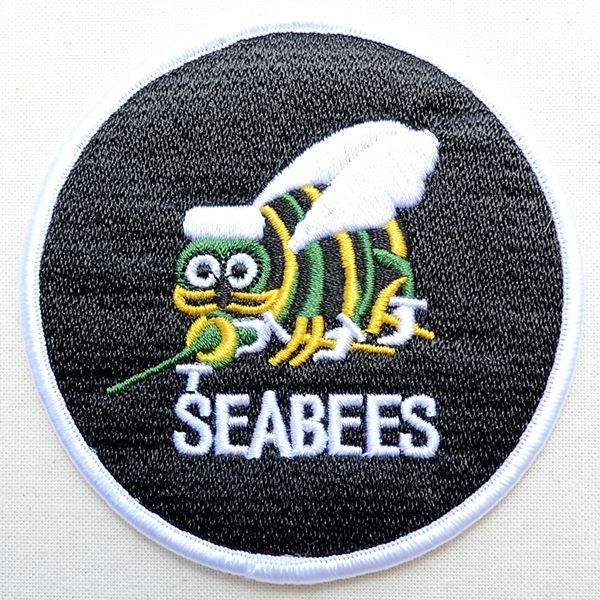 画像1: ミリタリーワッペン Seabees シービー 蜂 アメリカ海軍 建設工兵隊 *メール便可