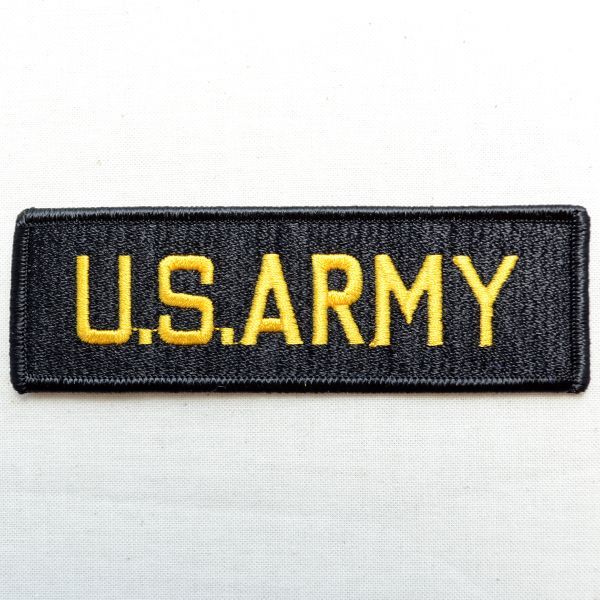 画像1: ミリタリーワッペン U.S.Army Tab ブラック アーミー アメリカ陸軍 *メール便可