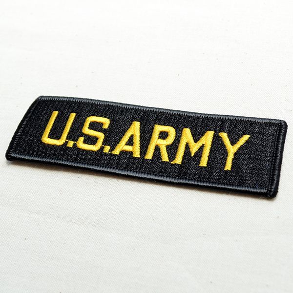 画像2: ミリタリーワッペン U.S.Army Tab ブラック アーミー アメリカ陸軍 *メール便可