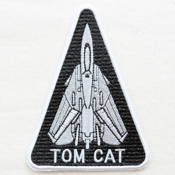 画像1: ミリタリーワッペン Tom Cat トムキャット 戦闘機 三角形 *メール便可