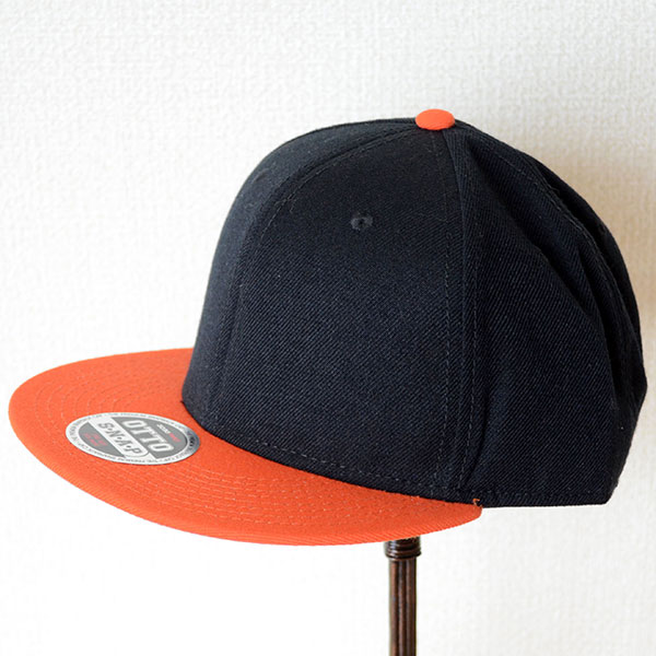 画像1: 帽子/キャップ オットー Otto フラットバイザー ウールブレンド(オレンジ×ブラック)